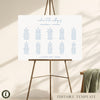 Bondi 10-Table Wedding Seating Chart Template (Landscape) (US)