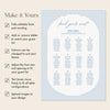 Bondi 12-Table Wedding Seating Chart Template
