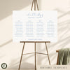 Bondi 4-Table Long Tables Wedding Seating Chart Template (Landscape) (US)