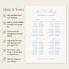 Bondi 4-Table Long Tables Wedding Seating Chart Template (US)