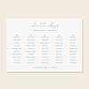 Bondi 5-Table Wedding Seating Chart Template (Landscape)