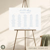 Bondi 5-Table Wedding Seating Chart Template (Landscape) (US)