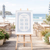 Bondi 6-Long Tables Wedding Seating Chart Template