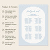 Bondi 6-Long Tables Wedding Seating Chart Template