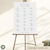 Bondi Alphabetical Seating Chart Template