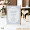 Bondi Bar Menu Sign Template