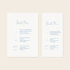 Two wedding bar menu templates, one tall and one wide, displayed on a beige background.