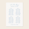 Bondi 4-Table Long Tables Wedding Seating Chart Template