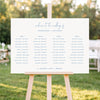 Bondi 4-Table Long Tables Wedding Seating Chart Template (Landscape)
