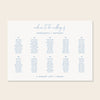 Bondi 10-Table Wedding Seating Chart Template (Landscape)