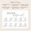 Brighton 10-Table Wedding Seating Chart Template (Landscape) (US)