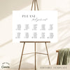 Brighton 10-Table Wedding Seating Chart Template (Landscape)