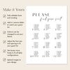 Brighton 12-Table Wedding Seating Chart Template (US)