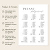 Brighton 12-Table Wedding Seating Chart Template