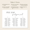 Brighton 3-Table Long Tables Wedding Seating Chart Template (US)
