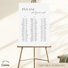 Brighton 3-Table Long Tables Wedding Seating Chart Template
