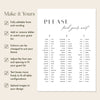 Brighton 3-Table Long Tables Wedding Seating Chart Template