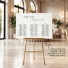 Brighton 3-Table Long Tables Wedding Seating Chart Template (Landscape)