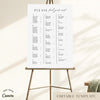 Brighton Alphabetical Seating Chart Template