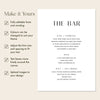 Brighton Bar Menu Sign Template