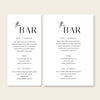 Brighton Bar Menu Sign Template