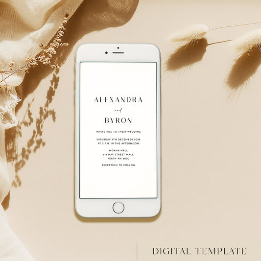 Brighton Digital Wedding Invitation Template