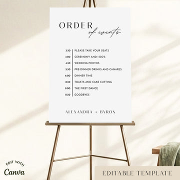 Brighton Wedding Timeline Template