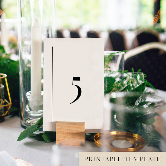 Brighton Table Numbers Template
