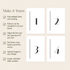 Brighton Table Numbers Template