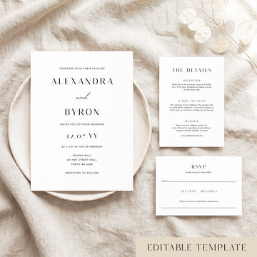 Brighton Wedding Invitation Template