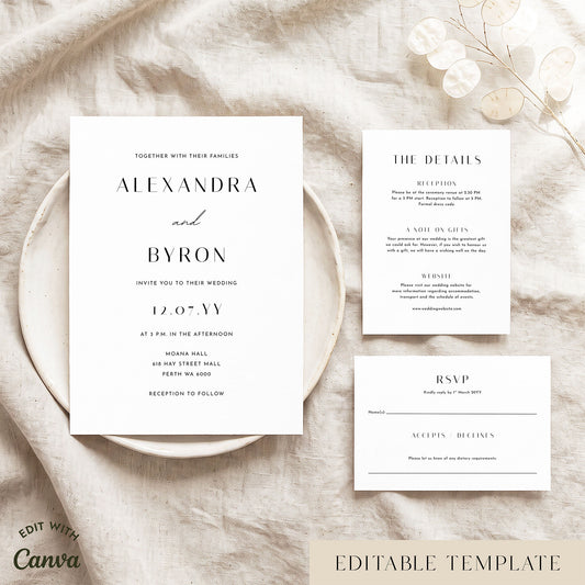 Brighton Wedding Invitation Template