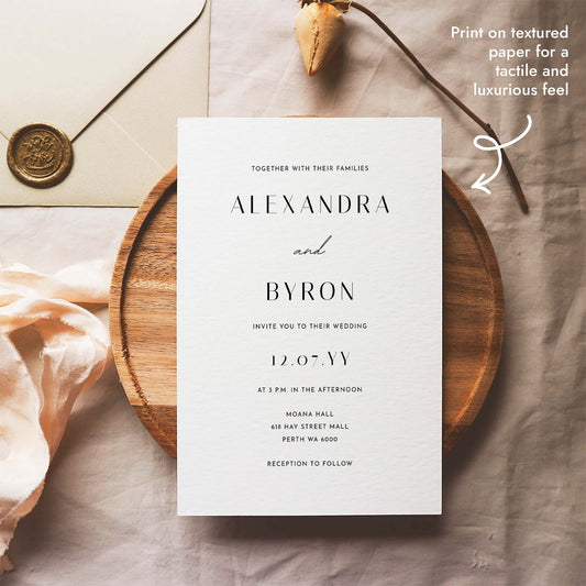 Brighton Wedding Invitation Template