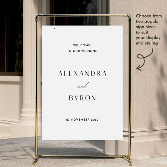Brighton Wedding Welcome Sign Template