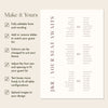 Brooklyn 3-Table Long Tables Wedding Seating Chart Template