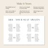 Brooklyn 4-Table Long Tables Wedding Seating Chart Template (Landscape) (US)