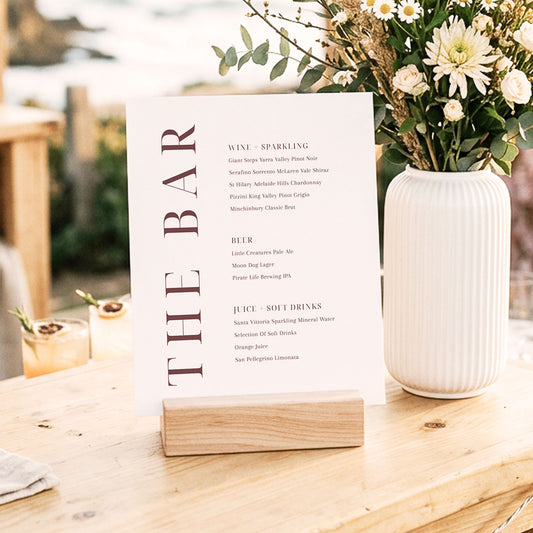 Brooklyn Bar Menu Sign Template