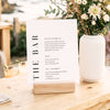 Brooklyn Bar Menu Sign Template