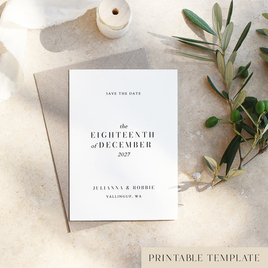 Brooklyn Save The Date Template