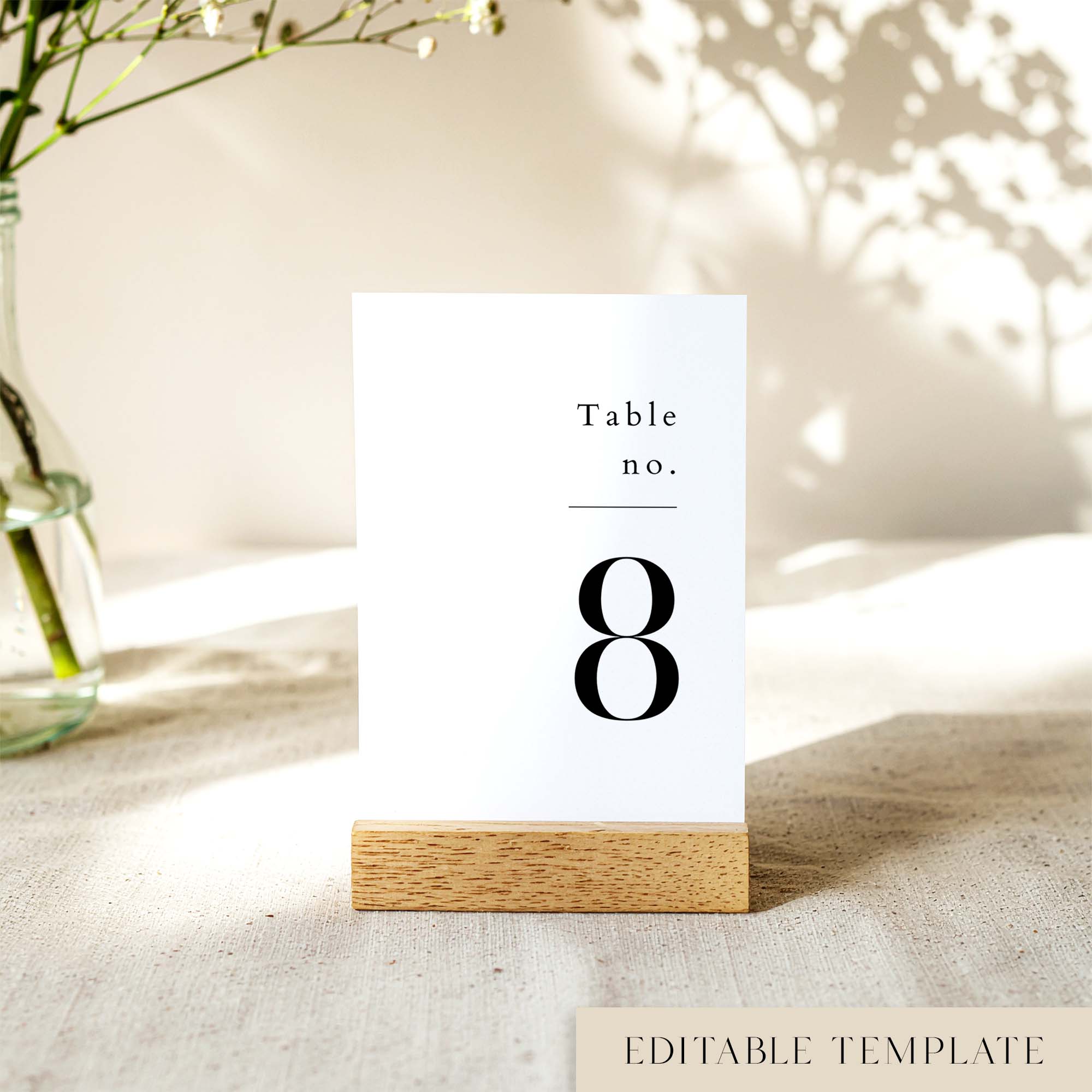 Editable Modern Table Numbers Template | Brooklyn | A6, 4×6 & 5×7 – The ...