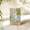 Water Lilies Table Numbers Template (US)