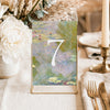 Water Lilies Table Numbers Template (US)