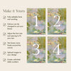 Water Lilies Table Numbers Template (US)