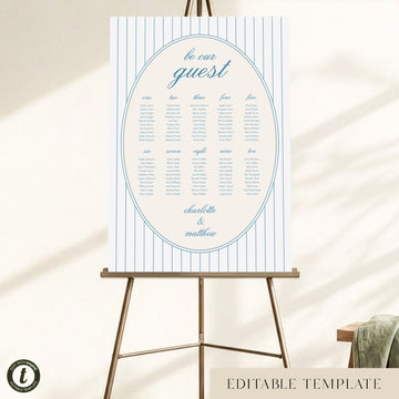Capri 10-Table Wedding Seating Chart Template