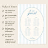 Capri 4-Table Long Tables Wedding Seating Chart Template