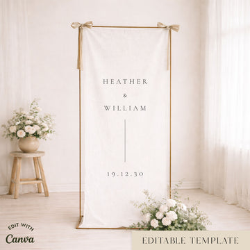 Claremont Fabric Welcome Sign Template