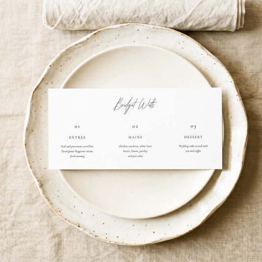 Claremont Menu Template