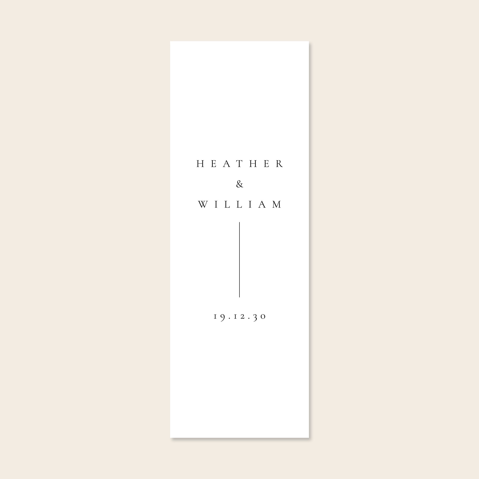 Minimalist wedding fabric welcome sign template on a beige background.