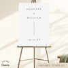 Claremont Wedding Welcome Sign Template