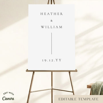 Claremont Wedding Welcome Sign Template