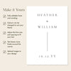 Claremont Wedding Welcome Sign Template